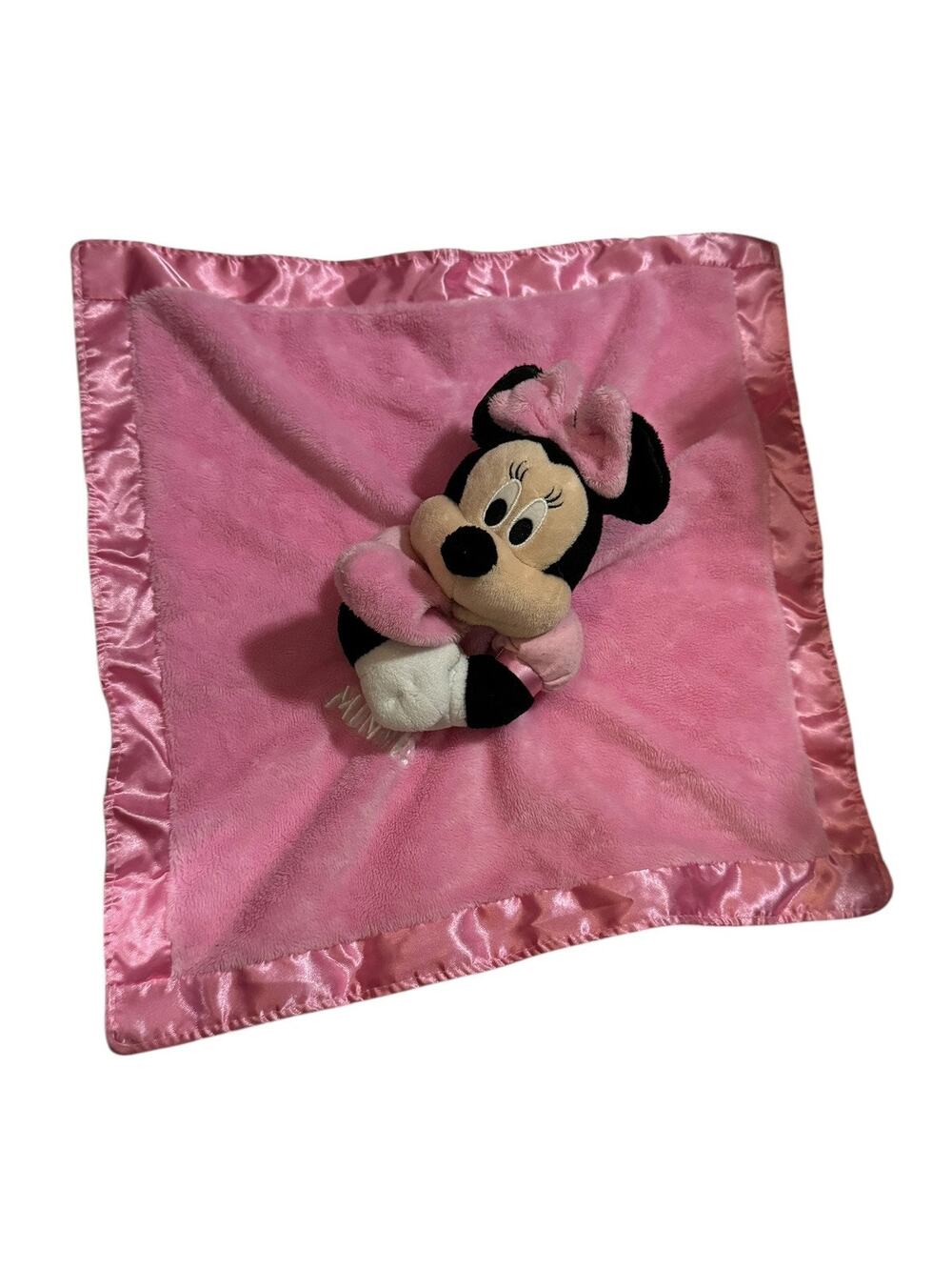 Disney’s Minnie Mouse Crinkle Ears, Rattle Security Baby Blanket Lovey Plush